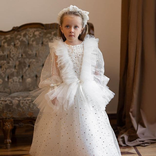 White SWAN Tulle Dress for Kids.